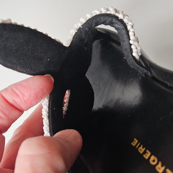 Robert Clergerie Sandal Slides Beaded White Starfish Black SZ 6.5 Resort - Picture 10 of 11